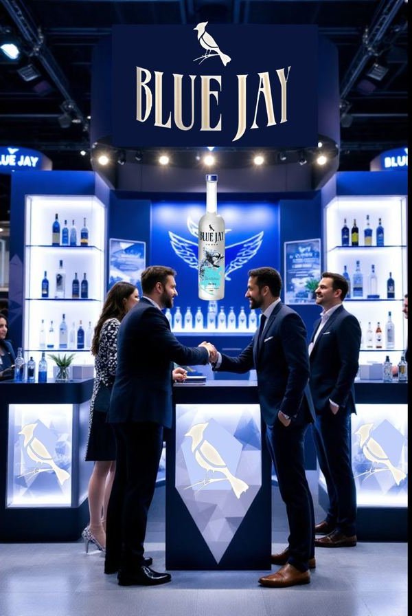 Blue Jay Vodka exhibition stand — meeting distribution partners